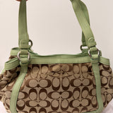 Coach Green Trim Penelope Tote Bag