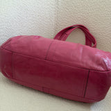 Coach Pink Canvas Ergo Kisslock Bag
