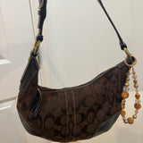 Coach Signature Brown Hobo Bag
