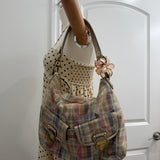 Rare Coach Poppy Multicolored Plaid Madras Bag