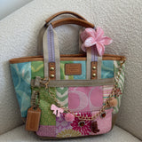 Rare Coach Multicolor Patchwork Spring Hand Bag