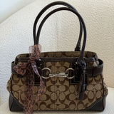 Coach Brown Signature Hamptons Carry-All Bag