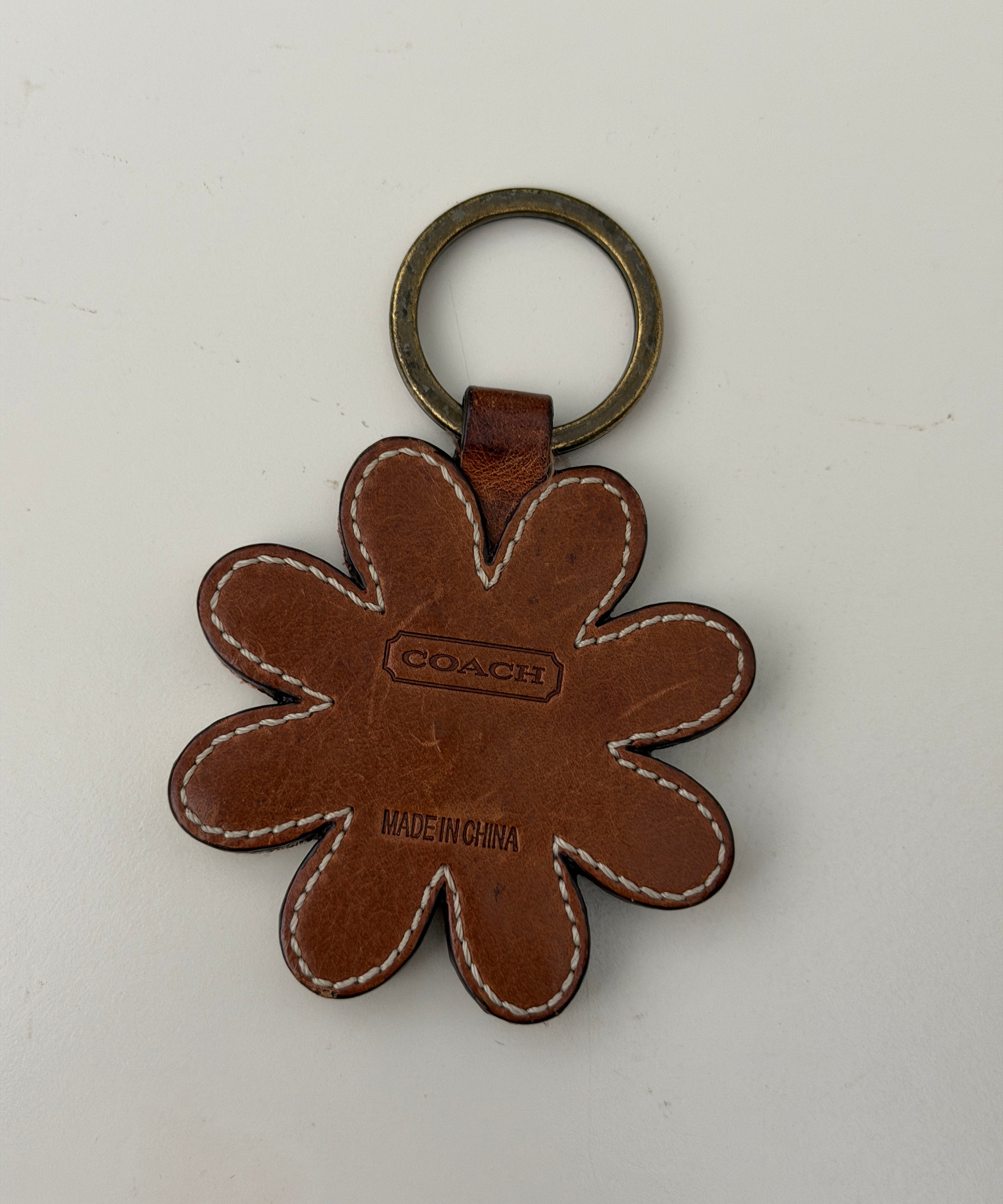 Coach Flower Patchwork Keychain