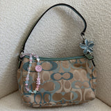 Coach Blue Optic Pochette Bag