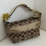Coach Flower Applique Pochette Bag