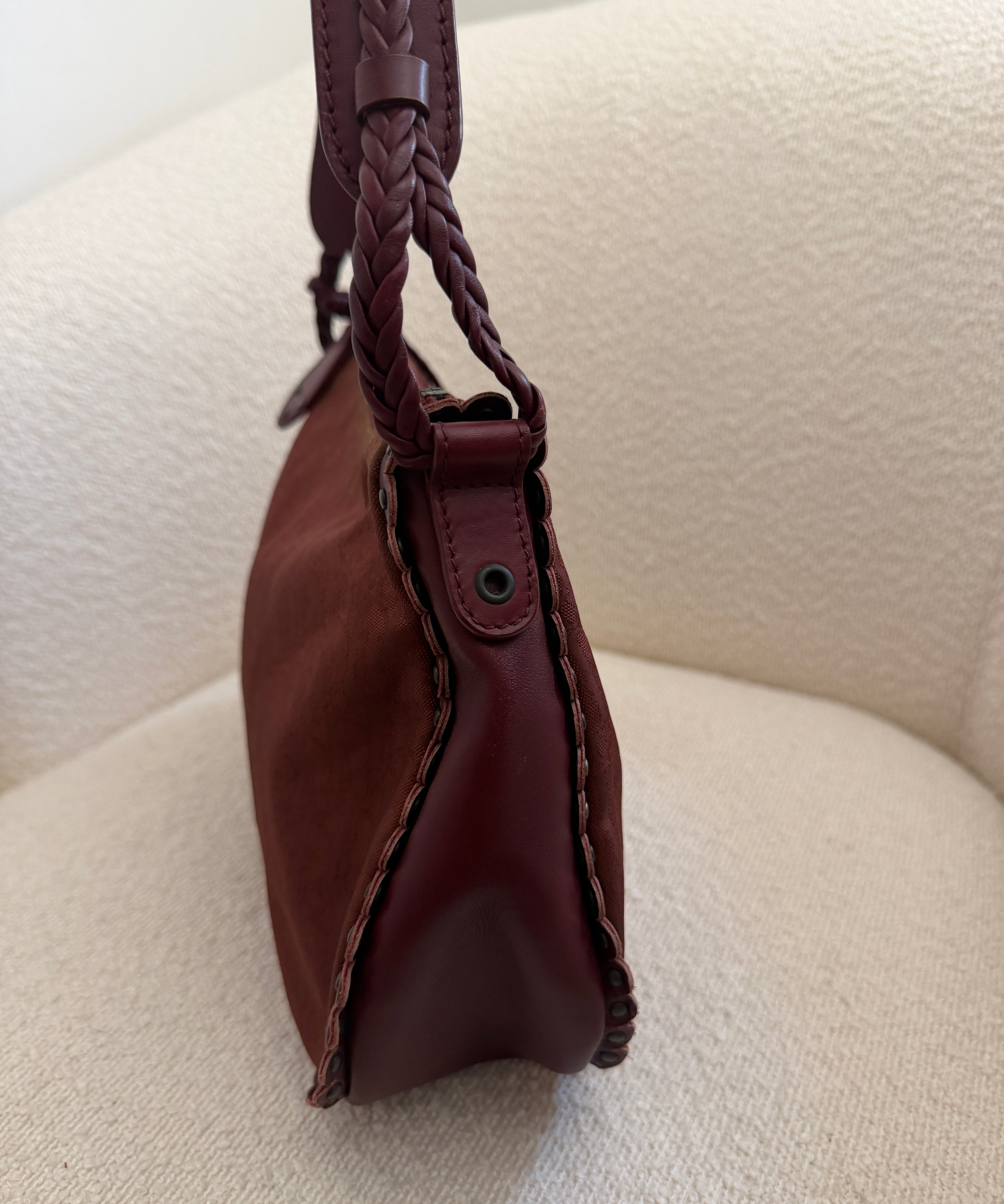 Burgundy Dior Diorrisimo Hobo Shoulder Bag