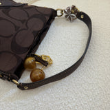 Chocolate Brown Canvas Small Carly Bag