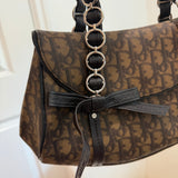 Brown Dior Romantique Trotter Hand Bag