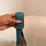 Teal Gucci Horsebit Shoulder Bag