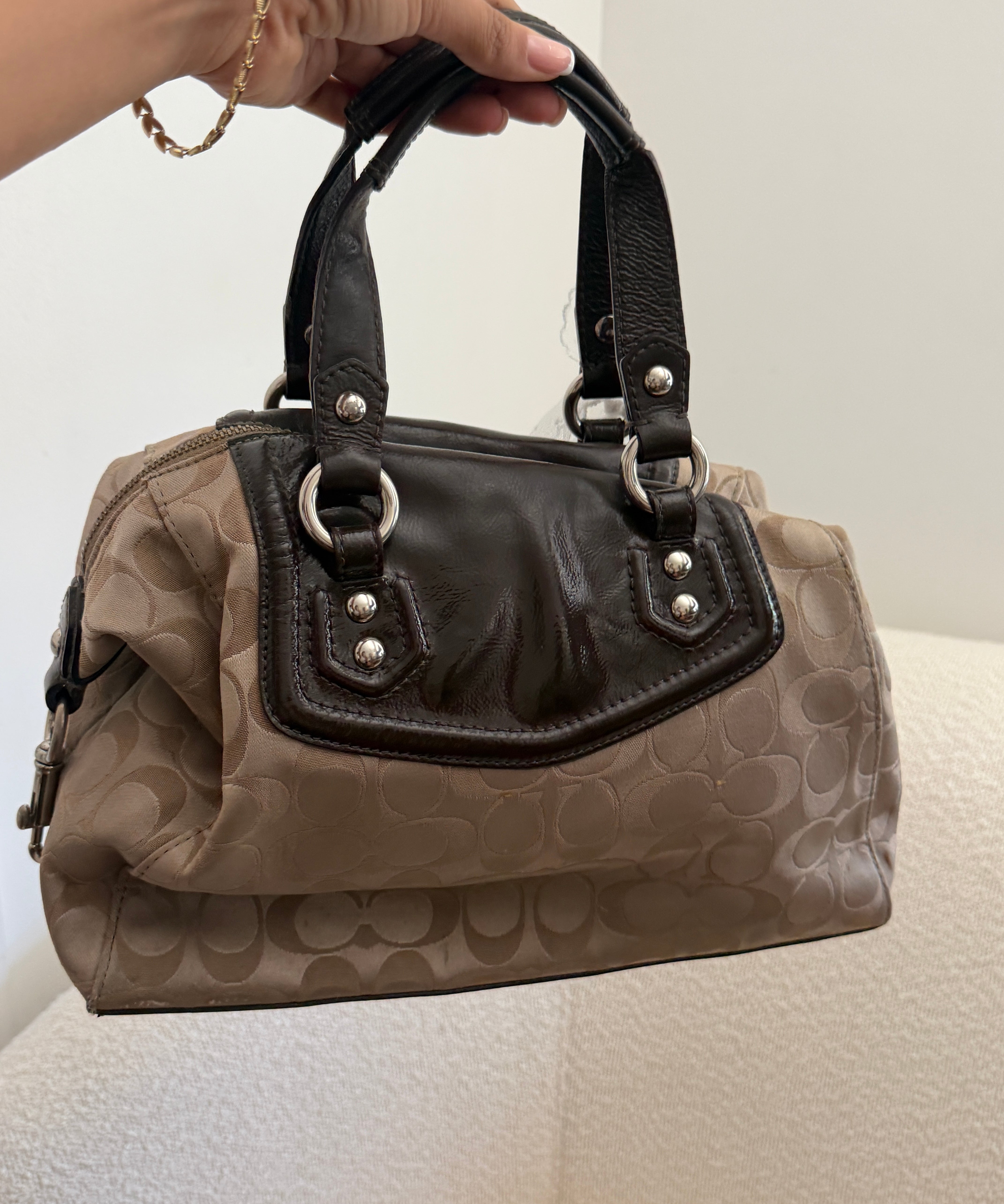 Brown Coach Signature Ashley Bag
