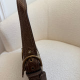 Brown Snakeskin Trim Coach Soho Demi Flap