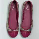 Coach Madras Plaid Poppy Ballet Flats