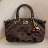 Brown Coach Signature Sabrina Madison Bag