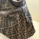 Fendi Tobacco Canvas Zucca Chef Large Shoulder Bag