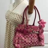 Coach Pink Signature Hamptons Carry-All Bag