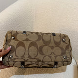 Coach Brown Stripe Signature Satchel Bag