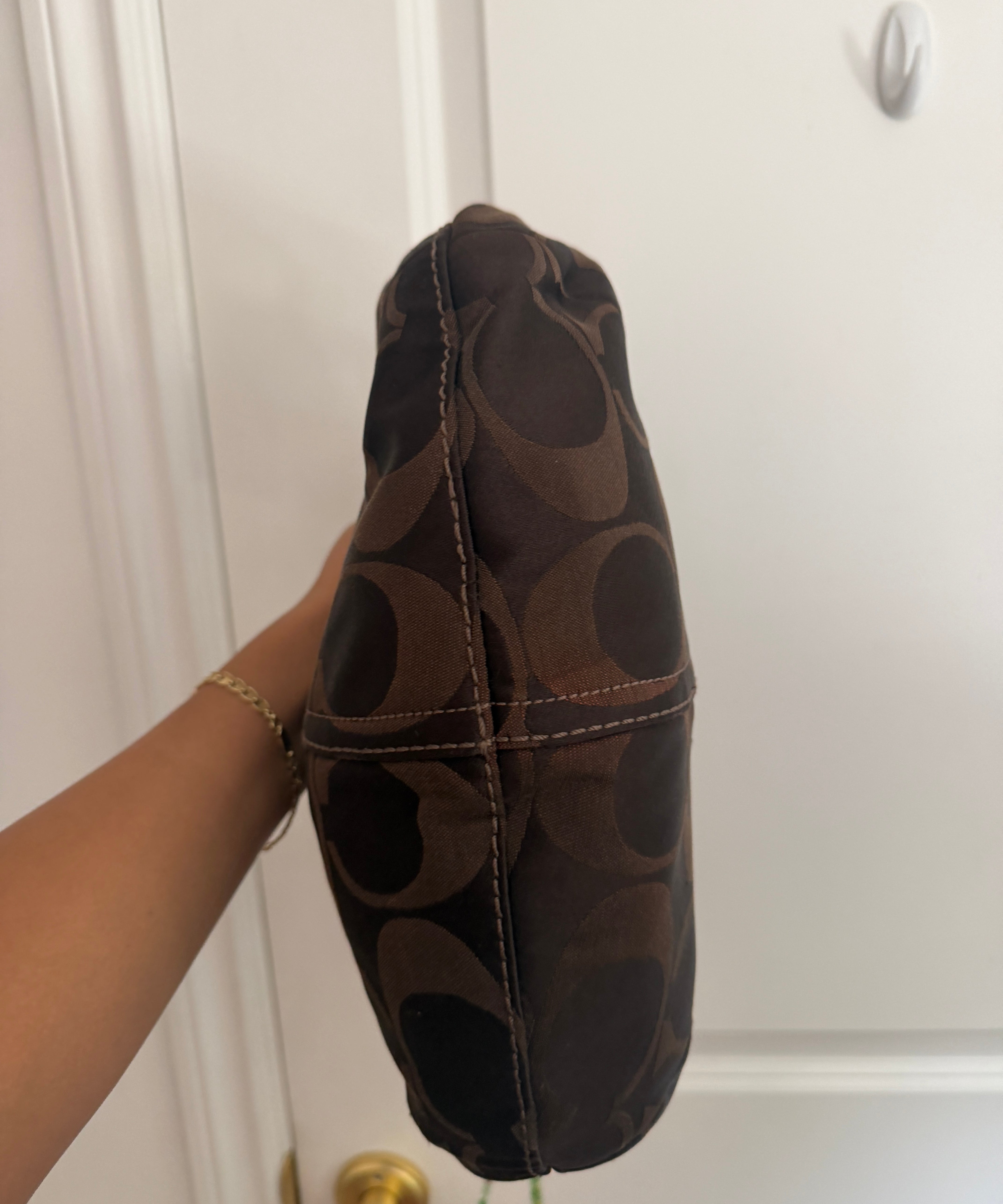 Coach Signature Brown Hobo Bag