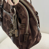Rare Brown Signature Bonnie Satchel Bag