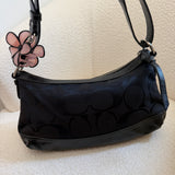 Black Coach Signature Shoulder Bag
