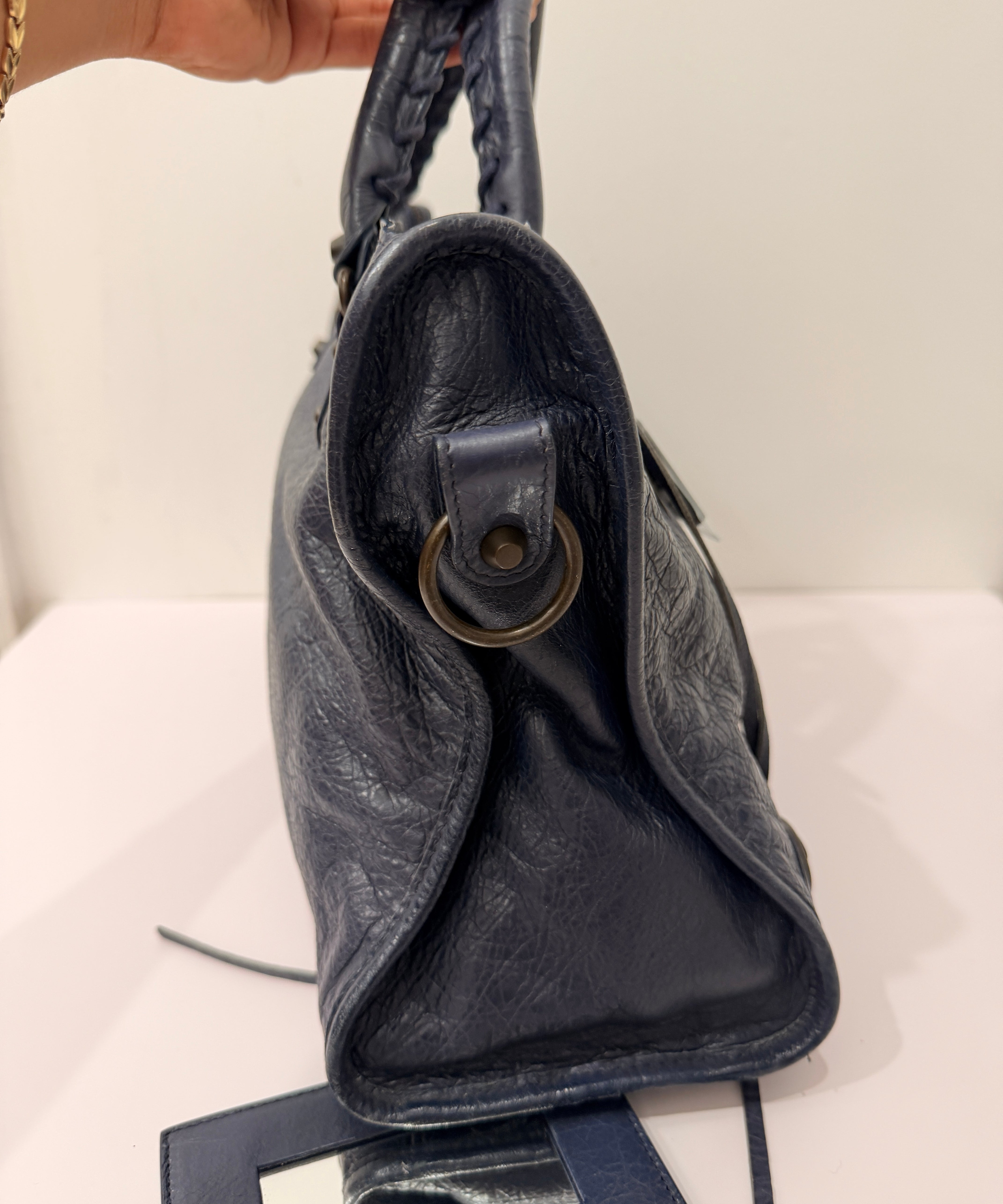 Balenciaga Navy Classic City Bag