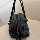 Black Leather Gucci Bowler Shoulder Bag