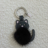 Rare Coach Black Cat Keychain