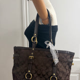 Coach Brown Monogram Tote Bag