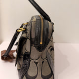Coach Poppy Signature Pushlock Satchel Bag