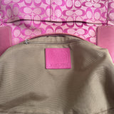 Coach Pink Hamptons Signature Clip Bag