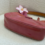Coach Pink Patent Leather Demi Hamptons Buckle Bag