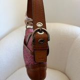 Rare Coach Pink Mini Soho with Brown Trim