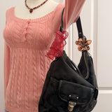 Coach Poppy Black Pushlock Bag
