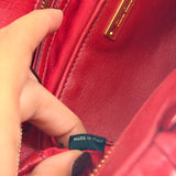 Red Mini Miu Miu Metalassé Bag