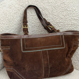 Coach Brown Suede Tote Bag