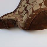 Rare Coach Signature Brown Studded Mini Hobo Bag