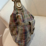 Rare Coach Poppy Multicolored Plaid Madras Bag