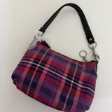 Coach Purple Plaid Poppy Signature Shoulder Bag