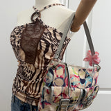 Rare Coach Poppy Multicolored Madras Bag