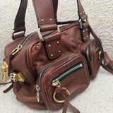 Brown Chloe Betty Leather Shoulder bag