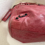 Pink Balenciaga MotoCross City Bag