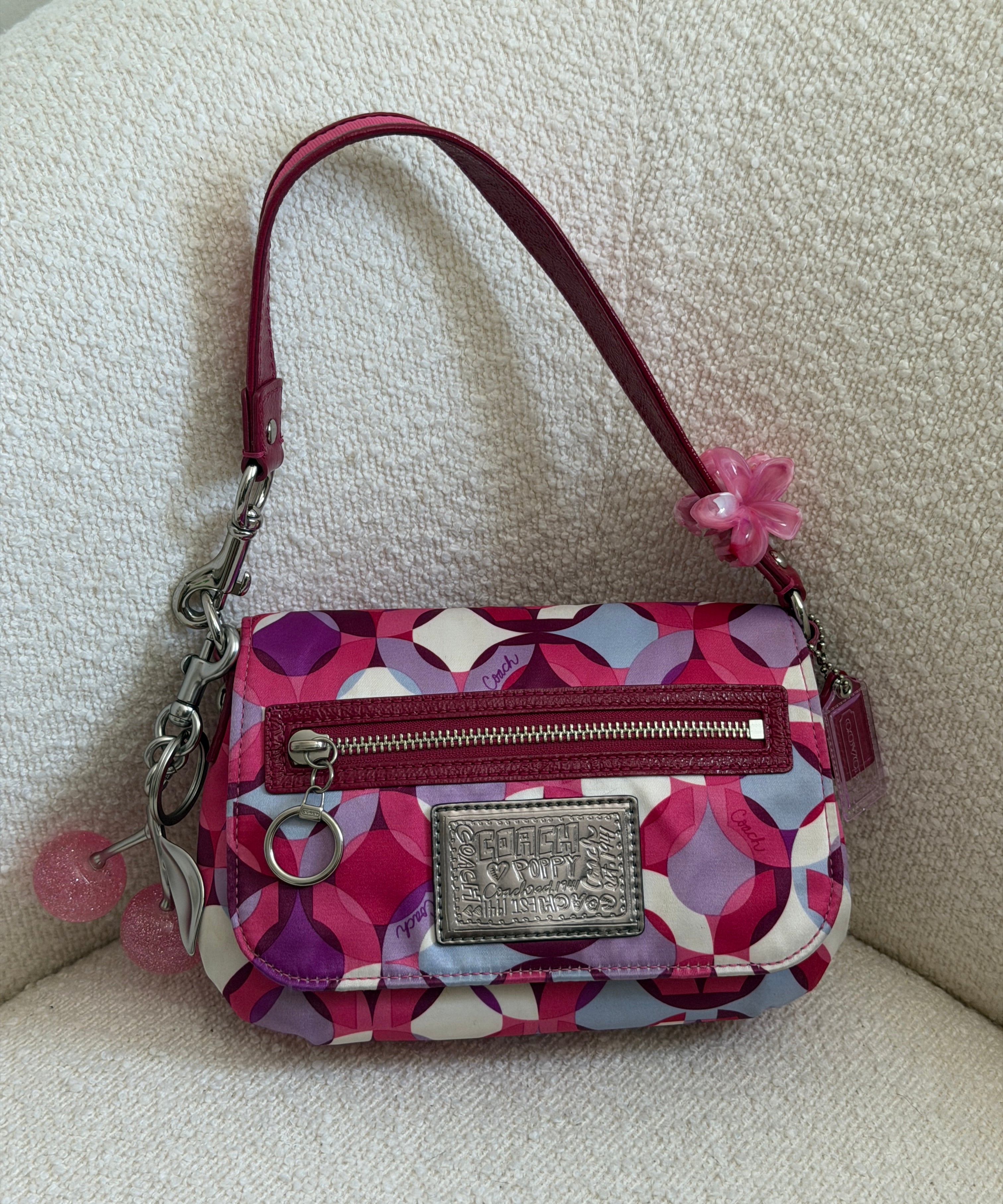 Coach Pink Op Art  Signature Shoulder Bag