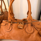 Chloe Tan Large Paddington Leather Shoulder Bag