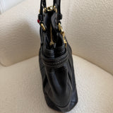 Coach Black Leather Pleated Hobo Bag