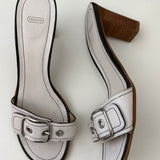 Coach White Peep-toe Heels (Size 9.5)