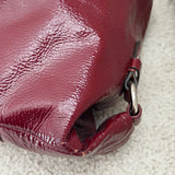 Coach Burgundy Patent Leather Ashley Carry-All Bag