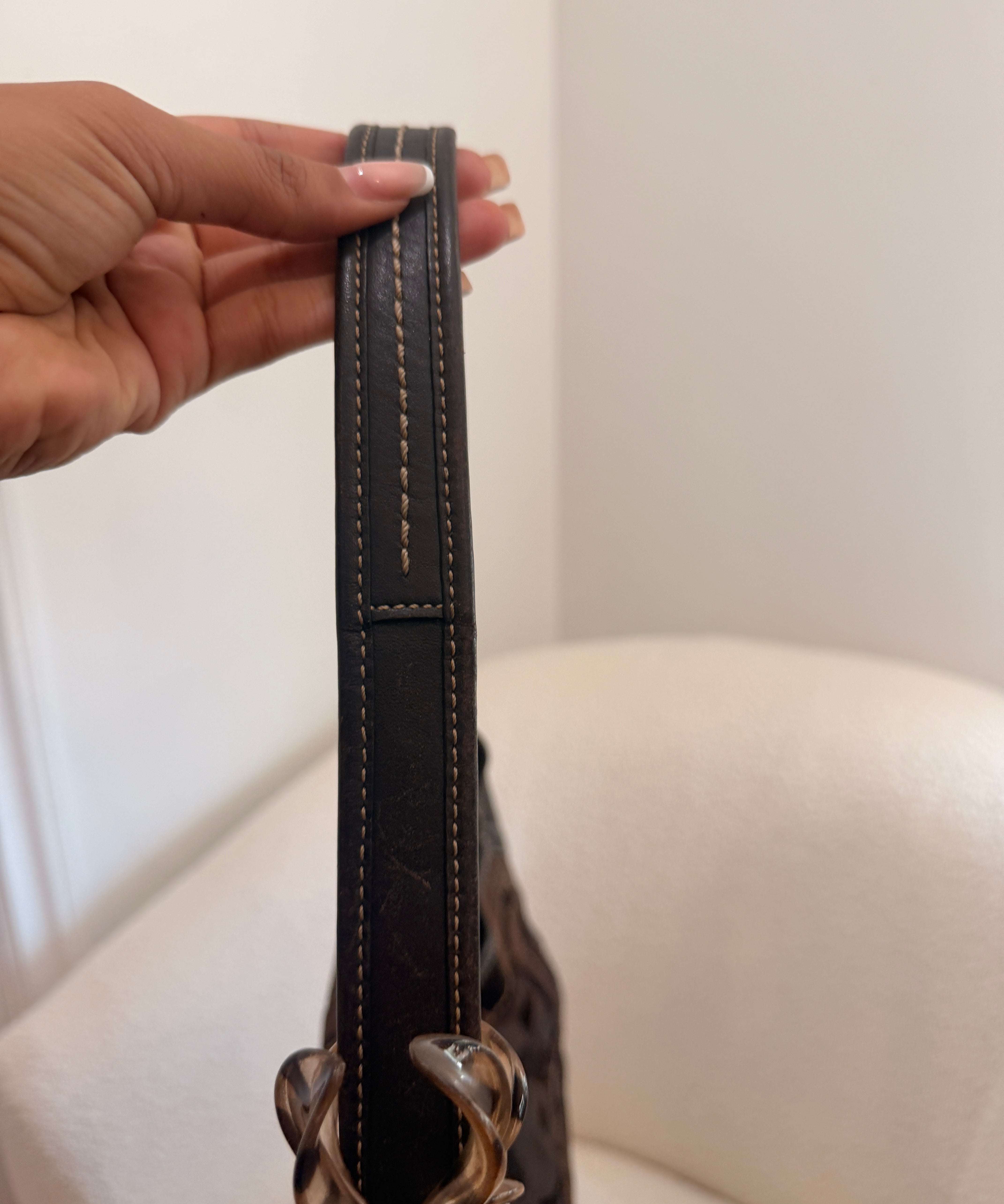 Coach Black Leather Maggie Bag