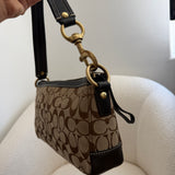 Coach Brown Signature Legacy Turnlock Bag
