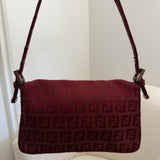 Red Mini Fendi Baguette Shoulder Bag