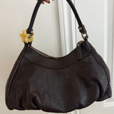 Brown Leather Gucci Mini D-Ring Shoulder Bag
