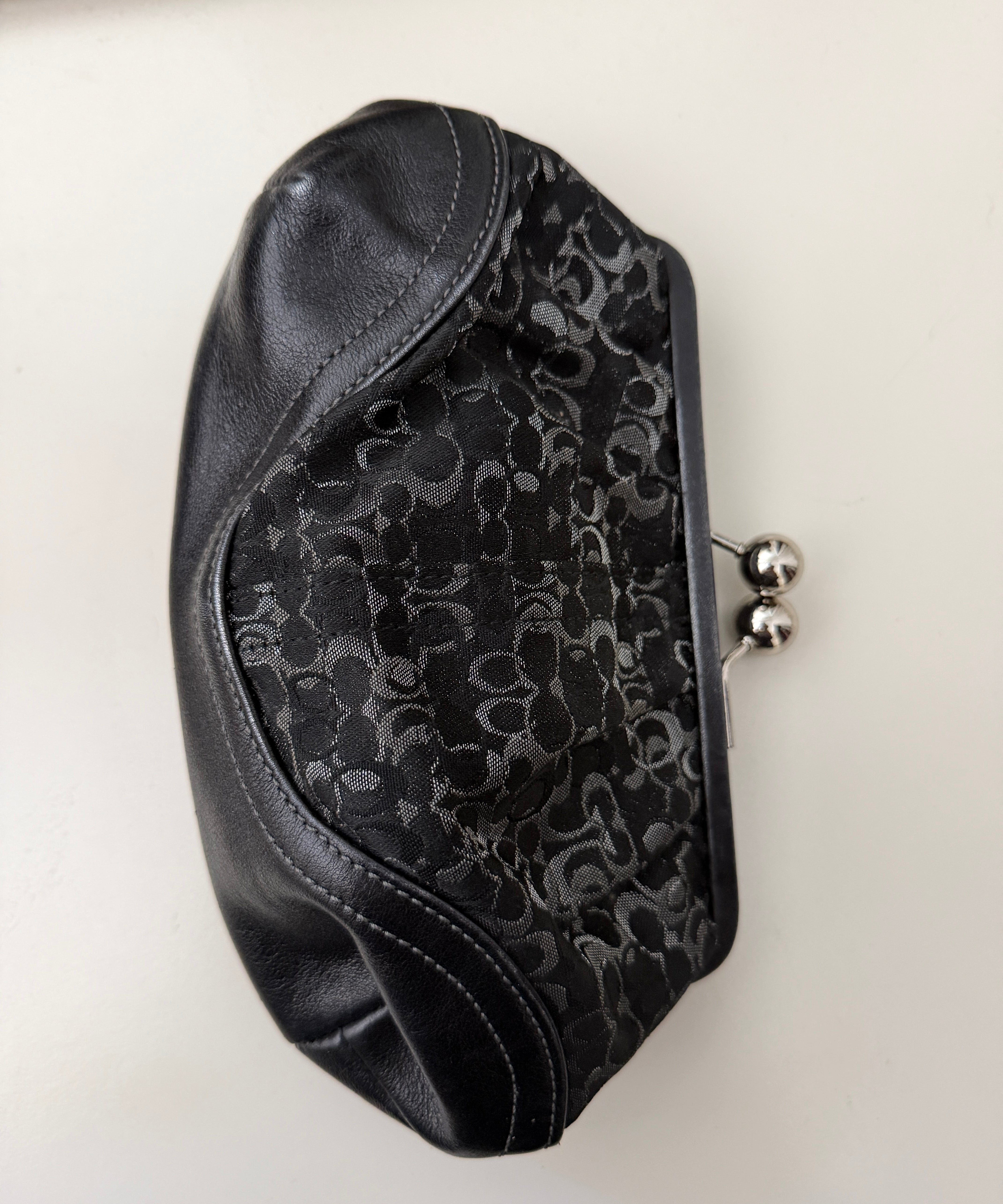 Coach Black Optic Coin Purse
